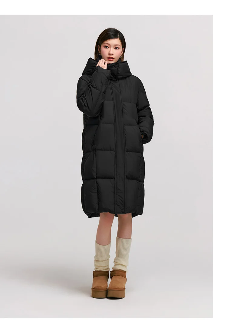 Down Jacket Women Long Length Water-Repellent New Winter Detachable Hood Winter Clothing