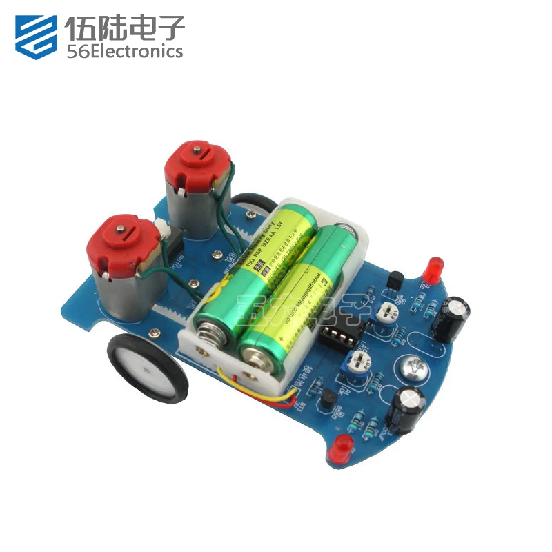 Electronic Kit D2-5 Smart Car Project Kits Line Following Robot Soldering Learning Electronics Kit for School Experiment