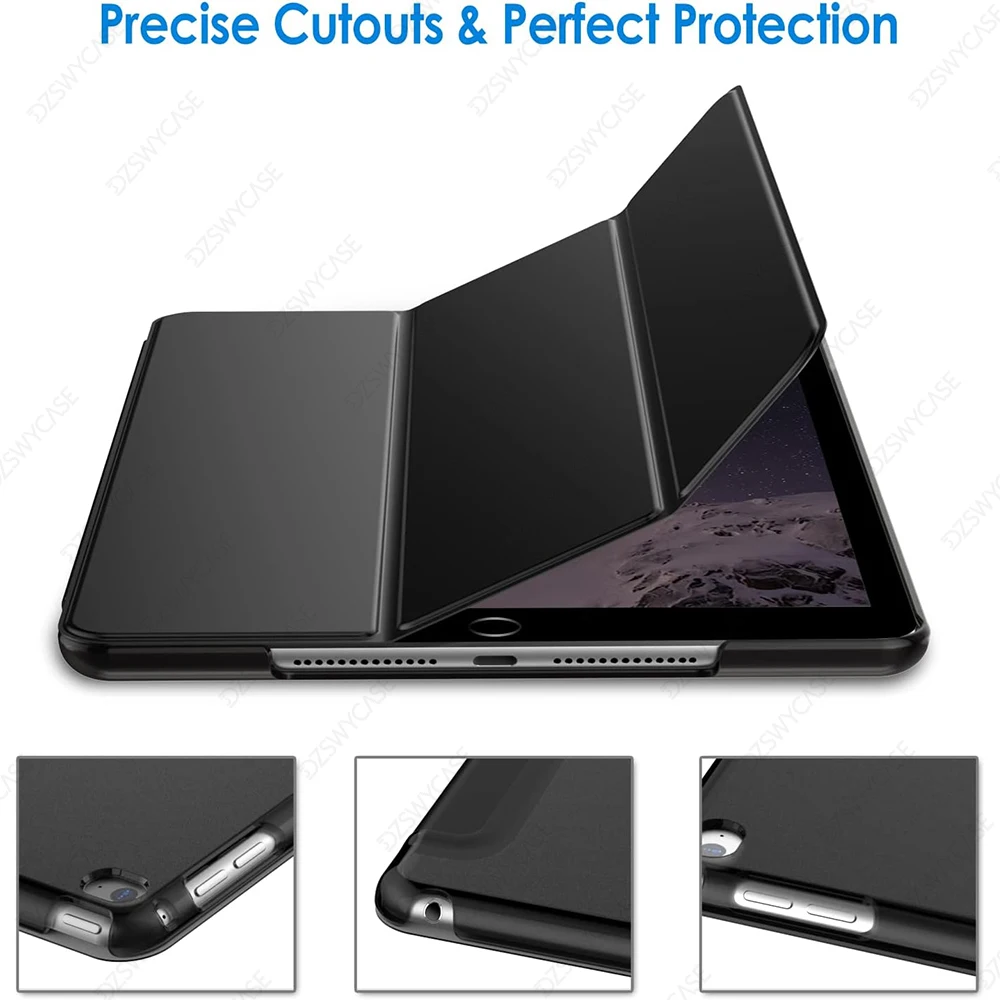 Universal 9.7-Inch Tablet Case with Trifold Stand, Translucent Back, and Auto Sleep/Wake Function