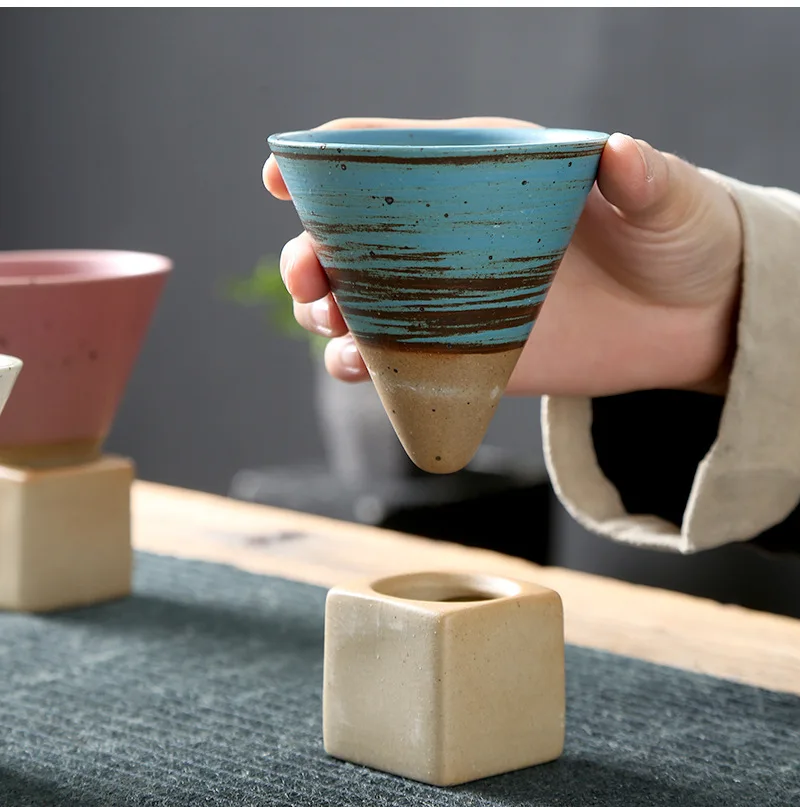 1pc 100ml Ceramic Coffee Mugs with Base Porcelain Cup Latte Cup for Household Kitchen Coffee Holiday Gift Set coffee cup saucer set