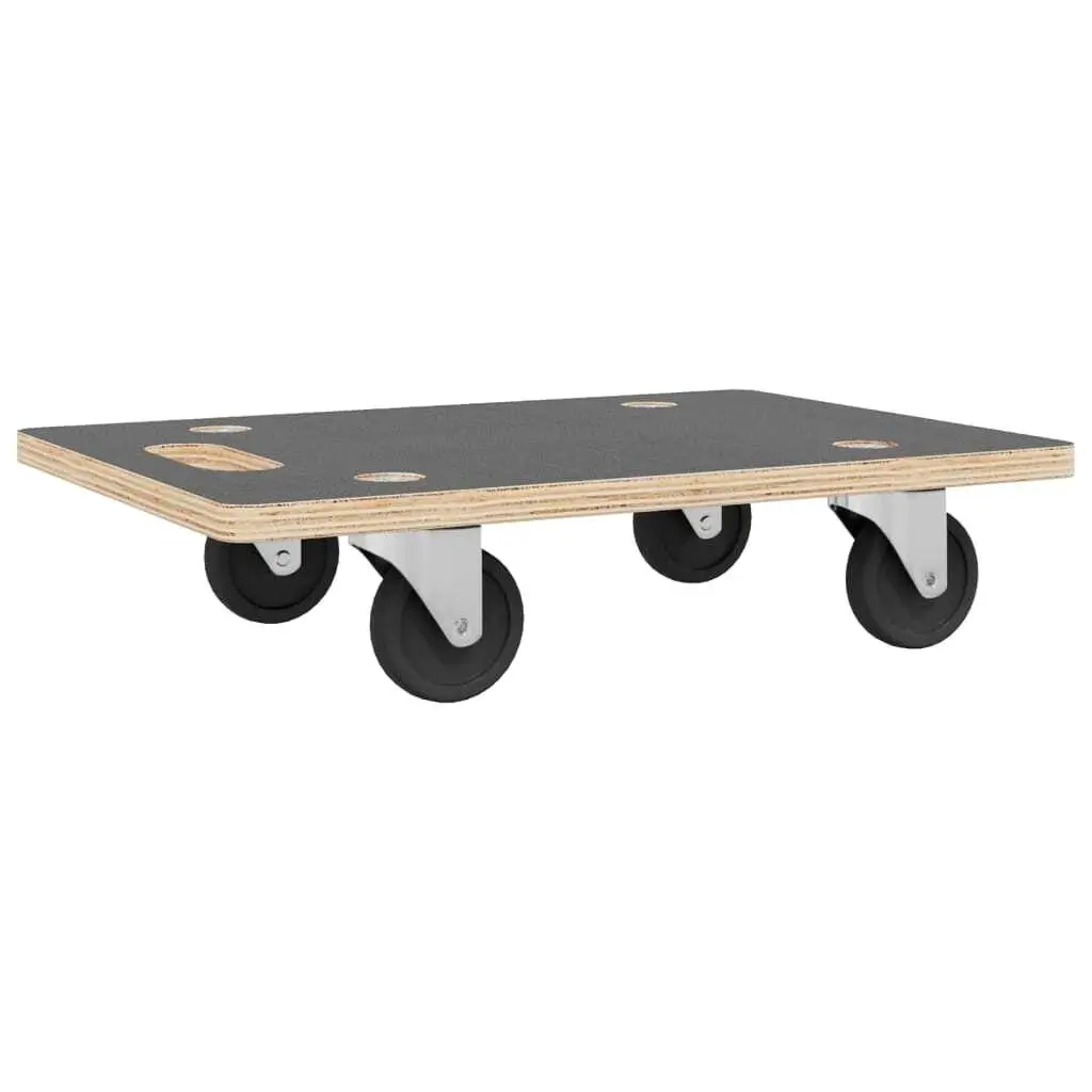 Set of 2 Heavy-Duty Rectangular Transport Trolleys 19.7x13. for X4 .5 inches-551.2 lbs Capacity