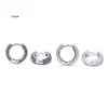 925 Silver Iced Black Color Moissanite Hoop Earrings 3 Rows Hiphop Women Diamond Circle Huggie Earrings Pass Tester Wholesale 5
