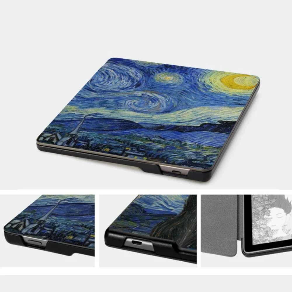 Premium PU Leather Auto Wake/Sleep Cover for Kindle Oasis (7-inch)