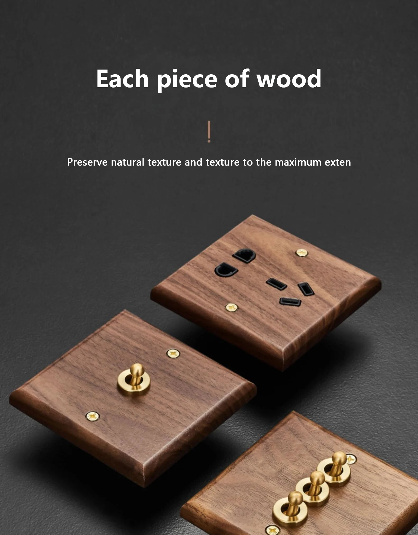 retro wood switch panel side view