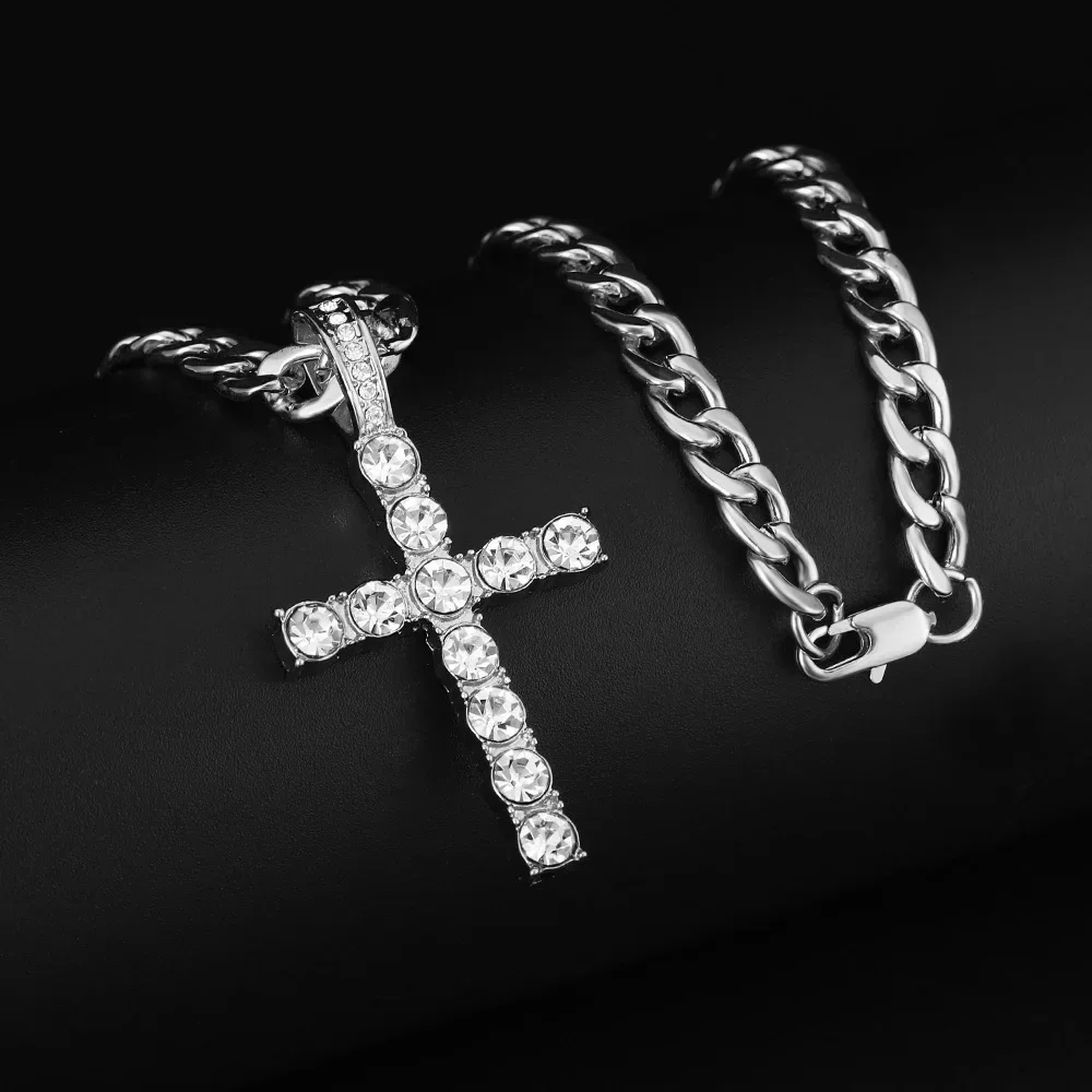 16mm Cuban Link Chain Set Necklace + Bracelet