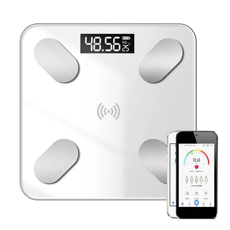 

Smart Bluetooth Body Floor Weight Scale For Human Digital Measuring Tool Body Fat Tester USB Charging Electronic Bathroom Scale