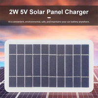 Panneau solaire 2W 5W avec USB, étanche, pour randonnée en plein air et Camping, batterie Portable, batterie de chargement pour téléphone Portable, panneau de charge 5V 3