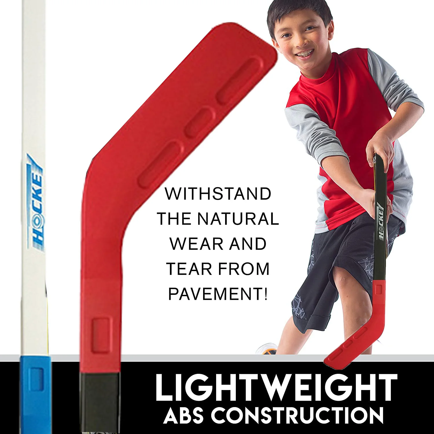 Children's Ice Hockey Stick 72CM Plastic Pulley Toy hockey stick extension hockey stick grip