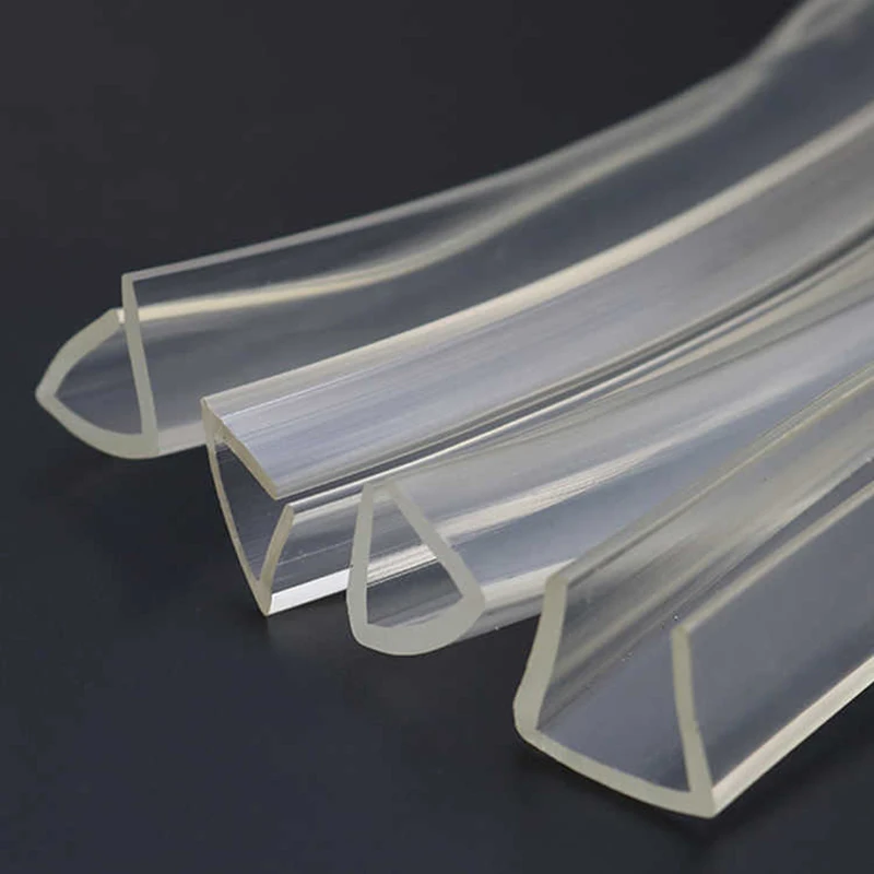 1M U-Shaped Transparent Sealing Strip Glass Table Wall Corner Wrapping Rubber Strip Child Anti-Collision Protection
