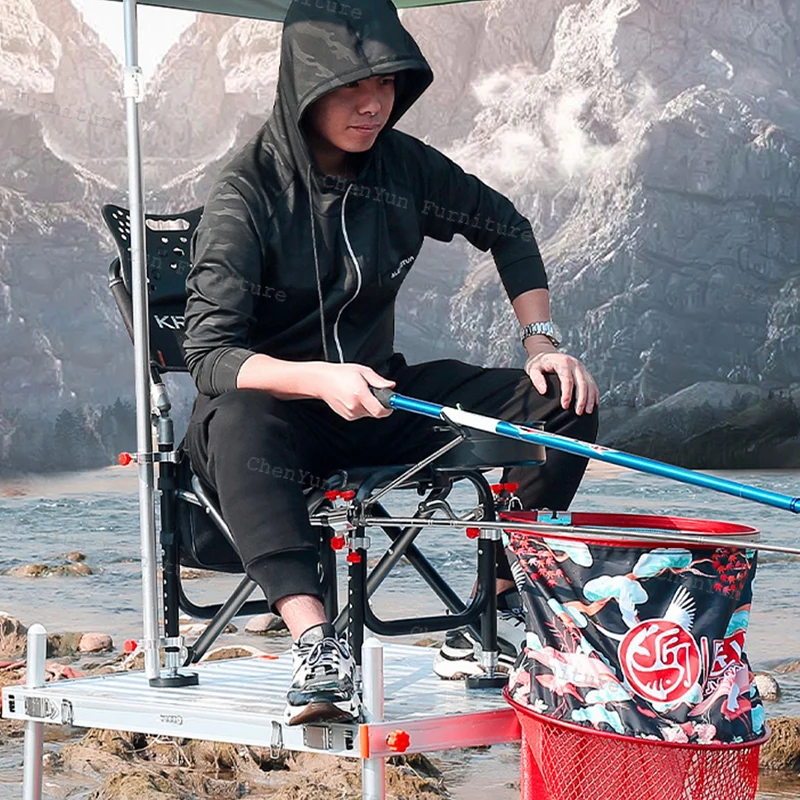 Folding Nordic Fishing Chair Portable All Terrain Multifunction Bracket Banco De Pesca Entertainment
