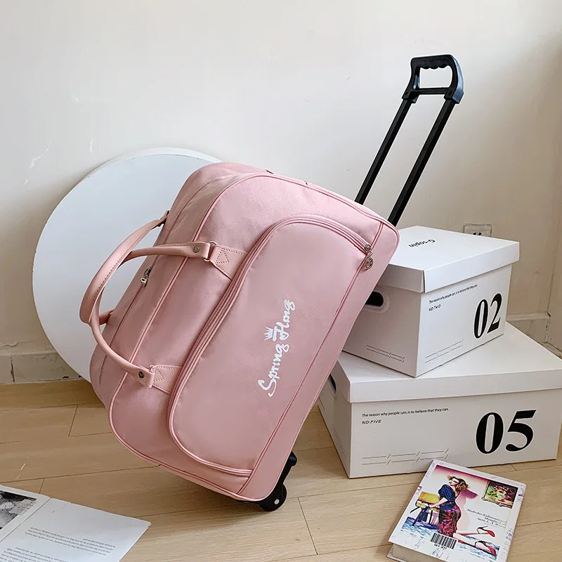 

Large Capacity Trolley Case Travel Bag Handbag Foldable Boarding Case Home Storage Travel Convenient Thickened Wear-resistant