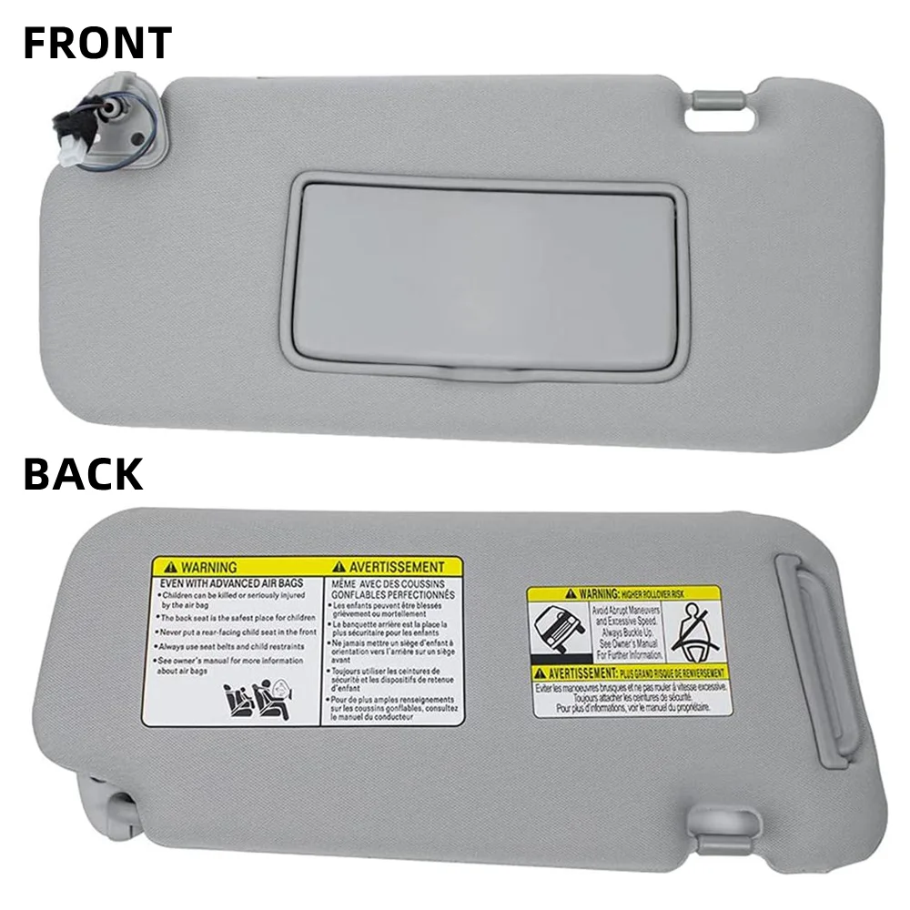 

Fit for 2009-2014 Nissan Murano Sun Visor Driver LH Side With Mirror Gray New