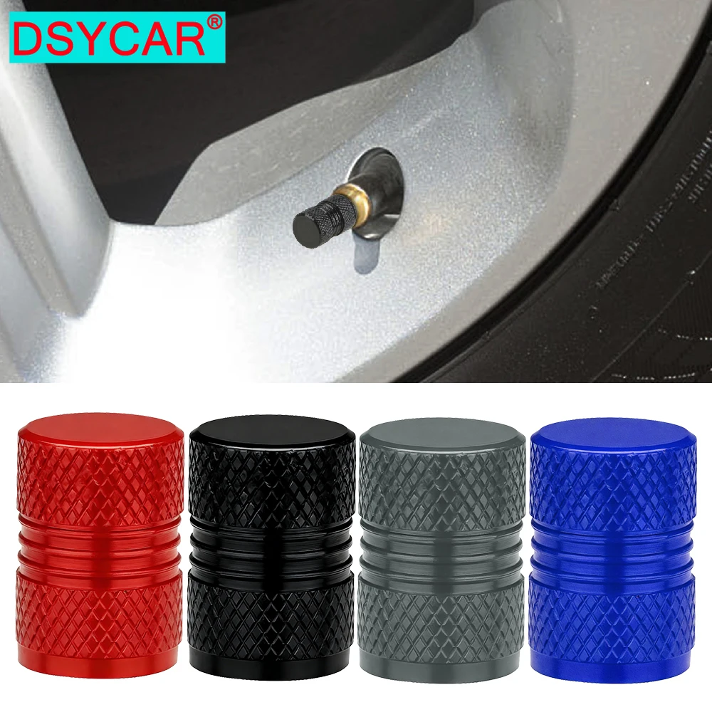 Durable Metal Tire Valve Stem Caps - Set of 4, Corrosion-Resistant & Leak-Proof Design