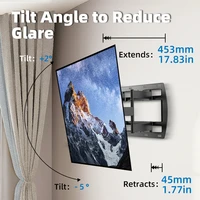 Full Motion TV Wall Mount Bracket For 50"-90" Articulating 8 Arms TV Wall Mount Stand Swivel Tilt Bracket TV, Max VESA 600x500mm - Image 3