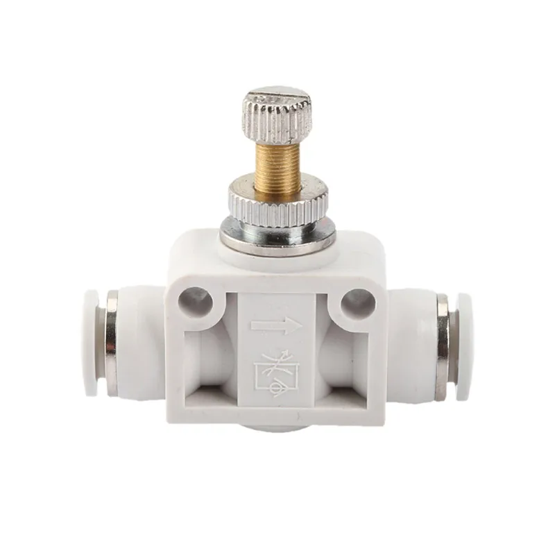 Pneumatic Throttle Valve Air Connector Fitting, Push-In Hose Plastic