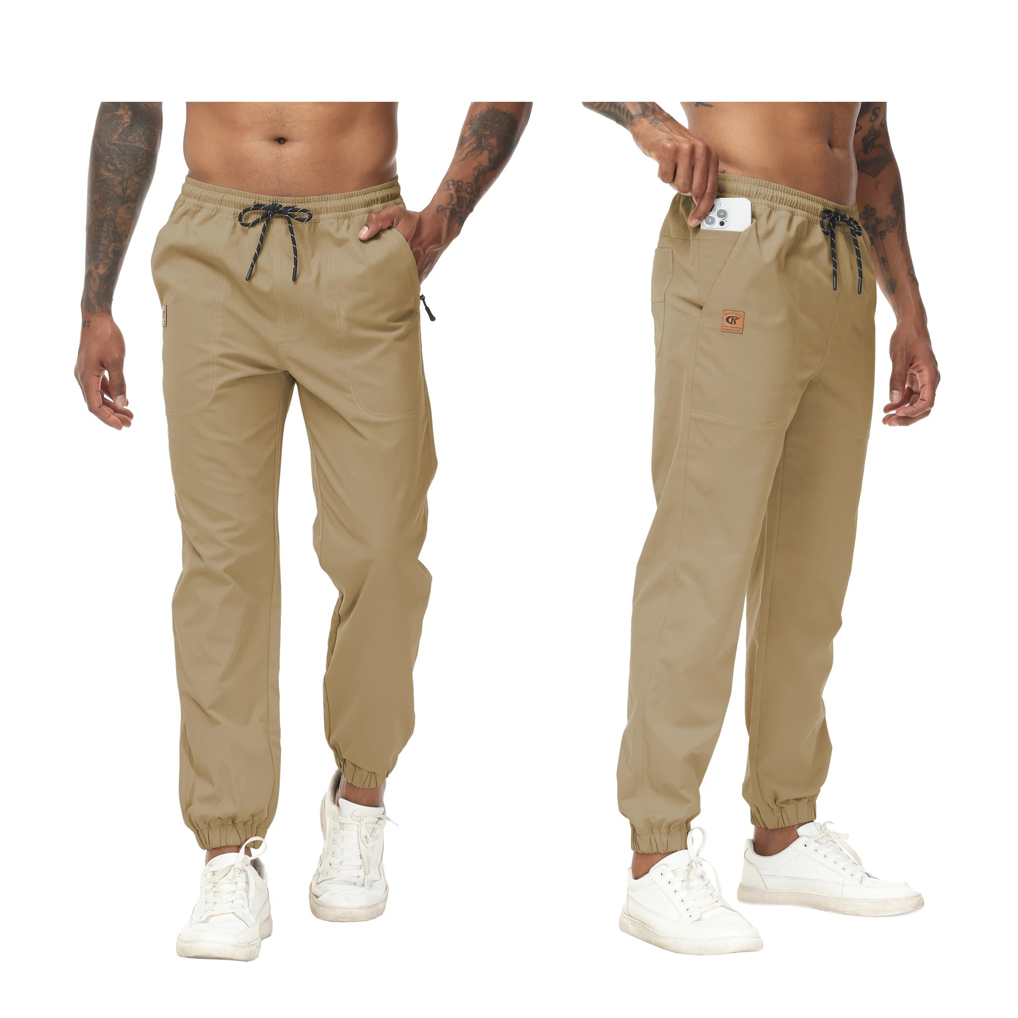Men's Casual Sweatpants Pants Sport Jogging Gym Drawstring Loose Pants Trousers Male Fashion Tracksuit Stretch Waist and Ankle
