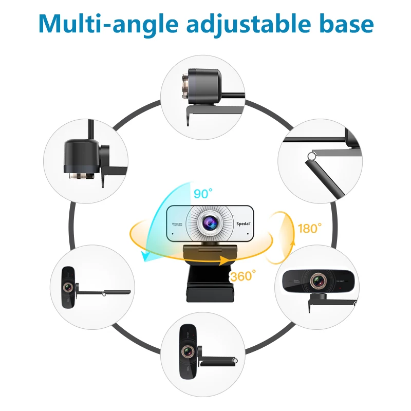 Spedal 821 Full HD 1080P Webcam Manual Focus With Microphone USB Plug For PC Computer YouTube Skype Macos Windows Xbox