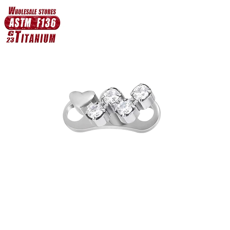 F136 Titan Microdermal Blume 16g Zirkon Helix Piercing Dermal CZ Anchol Schlange Innengewinde sexy Haut Taucher Körperschmuck – Detail 29