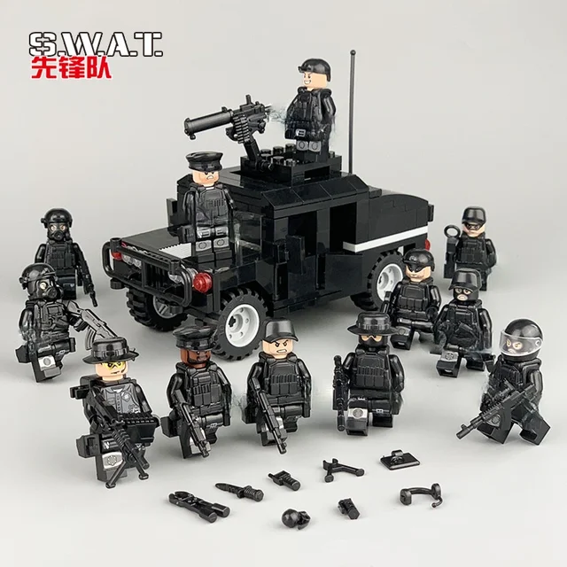 22 pcs Military Wars Assembled Building Blocks Special Forces Soldiers Bricks Guns Weapons Compatible Brick Toys 3