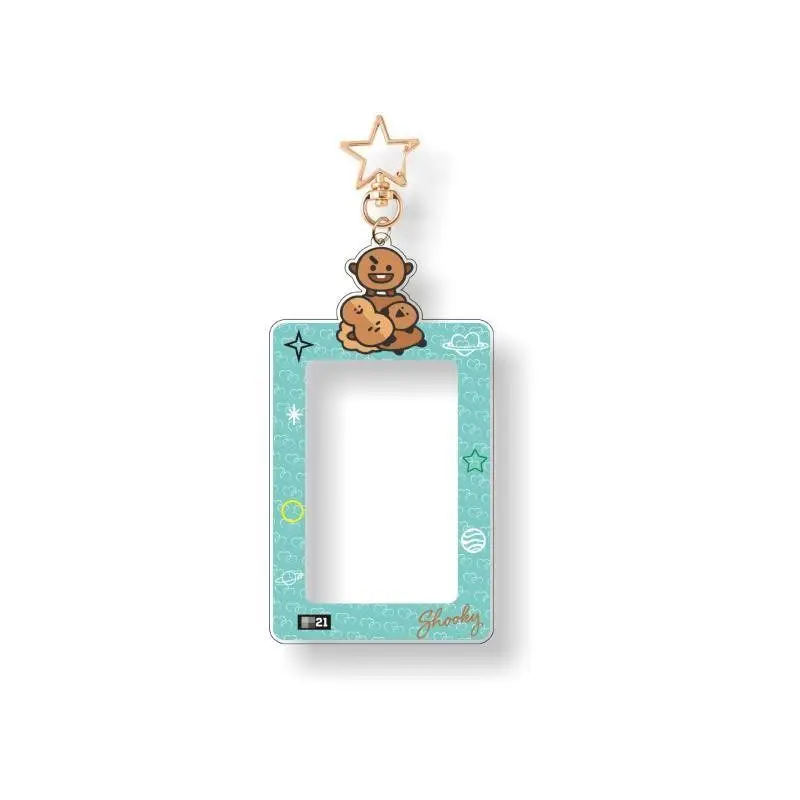 Bt21 Niedlicher Kawaii Kartenhalter Schlüsselanhänger Chimmy Cooky Koya Tata Ausweis-Foto-Aufbewahrungstasche Anhänger Anime-Mädchen Geschenk für Kpop-Fans – Detail 9