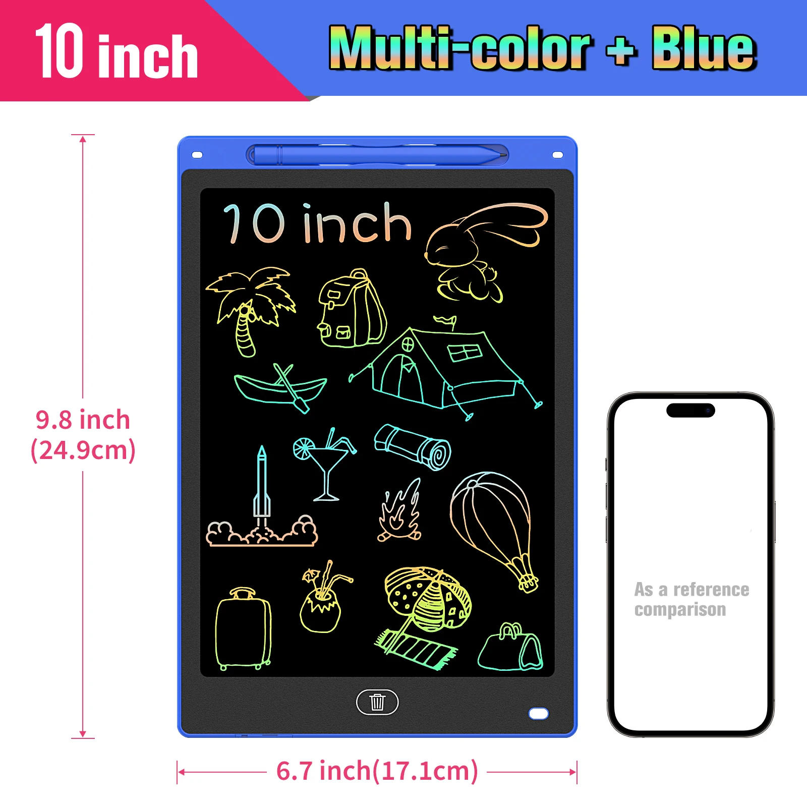Portable LCD Writing & Drawing Tablet for Kids - 8.5/10/12 Inch Electronic Handwriting Pad