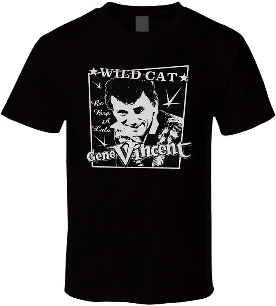 

Gene Vincent Wildcat Men's T-Shirt Adult Crew Neck T-Shirt Short Sleeve Top Tee