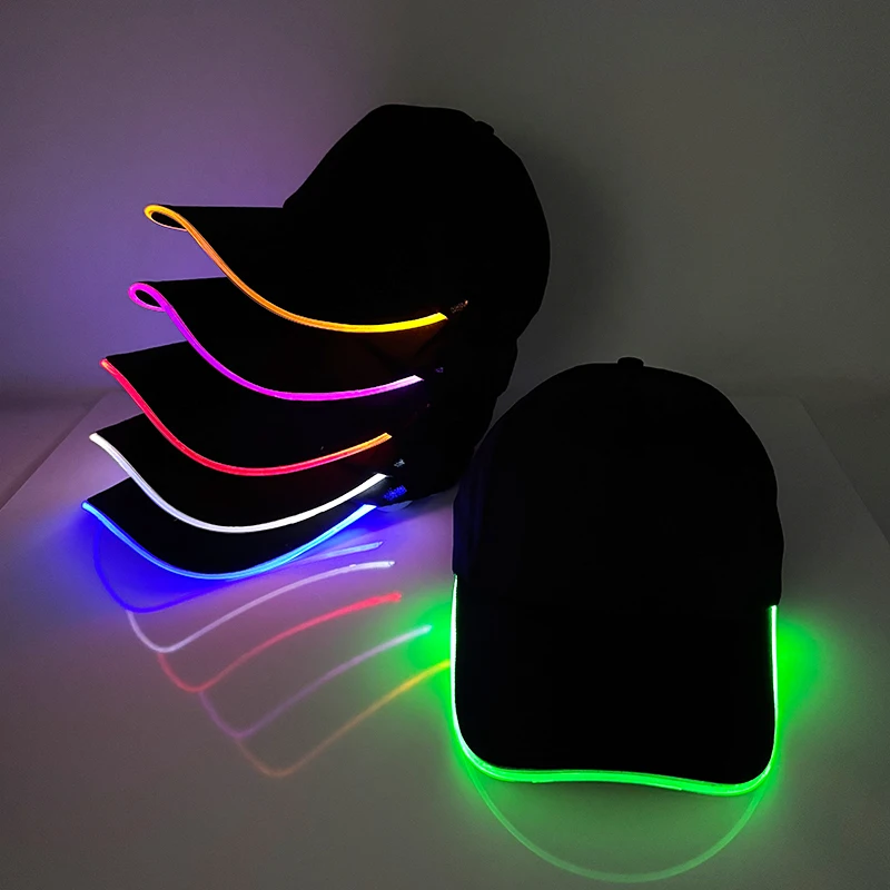 gorra de béisbol con luz led, gorra de fiesta rave con brillo intermitente, sombrero luminoso para mujeres y hombres, suministros de desfile para festival de purim y club de hip hop Gorra de béisbol con luz LED, gorra de fiesta Rave con brillo intermitente, sombrero luminoso para mujeres y hombres, suministros de desfile para festival de Purim y Club de Hip-hop 1