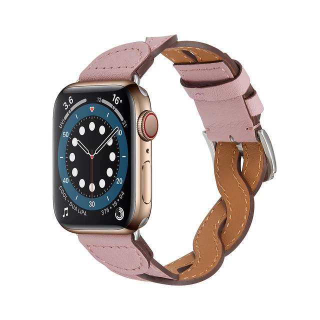 Leather strap For Apple watch band 45mm 41mm 44mm 44mm 40mm 38mm 40mm women  wristband correa bracelet iWatch series 3 4 5 6 SE 7 - AliExpress