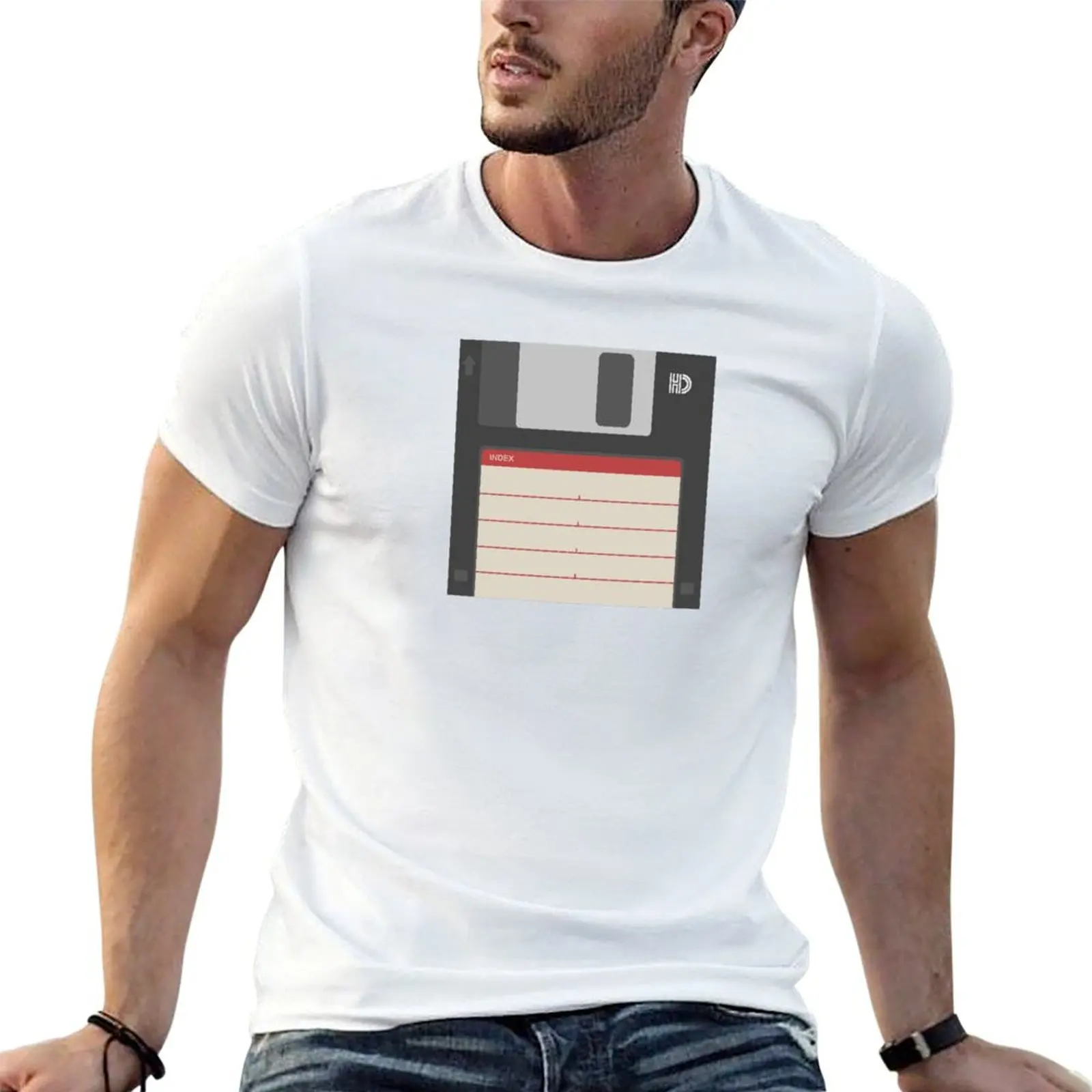 

Floppy Disk - Red T-shirt tees vintage blanks anime clothes T-shirts for men cotton