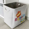 Large Storage Basket for Boys Toys Clothing Kids Laundry Hamper Fabric Cartoon Robot Organizer Bins for Bedroom Shelf Closet 1