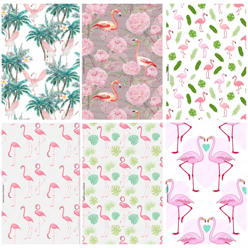 

Flamingo Backdrops Birthday Party Flowers Fruit Baby Child Photographic Backgrounds Photocall Photo Studio 2261 HLN-02