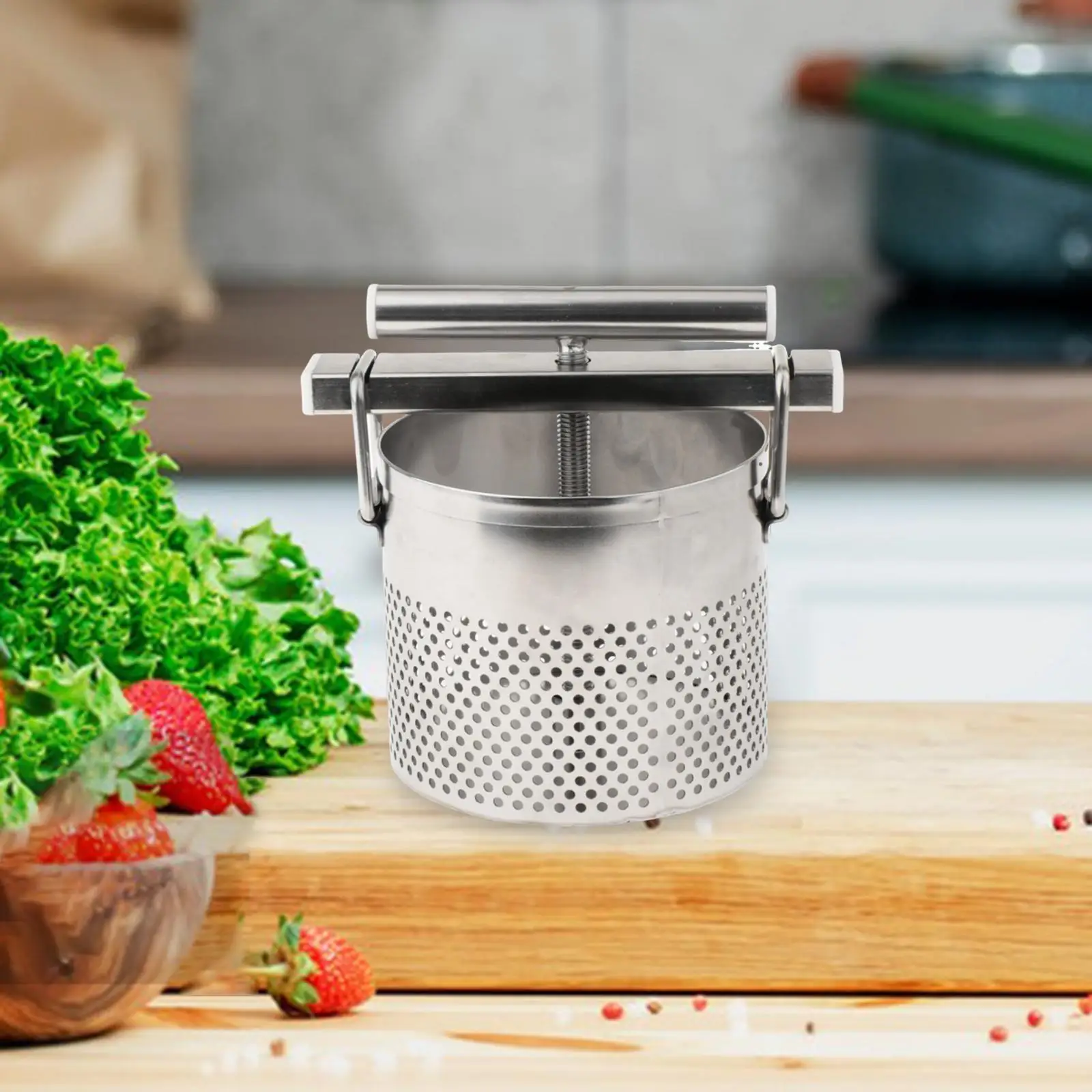 Vegetable Filling Squeezer Grape Fruit Juicing Multifunctional Lard Press Water Drainer for Commercial Kitchen Home Spinach