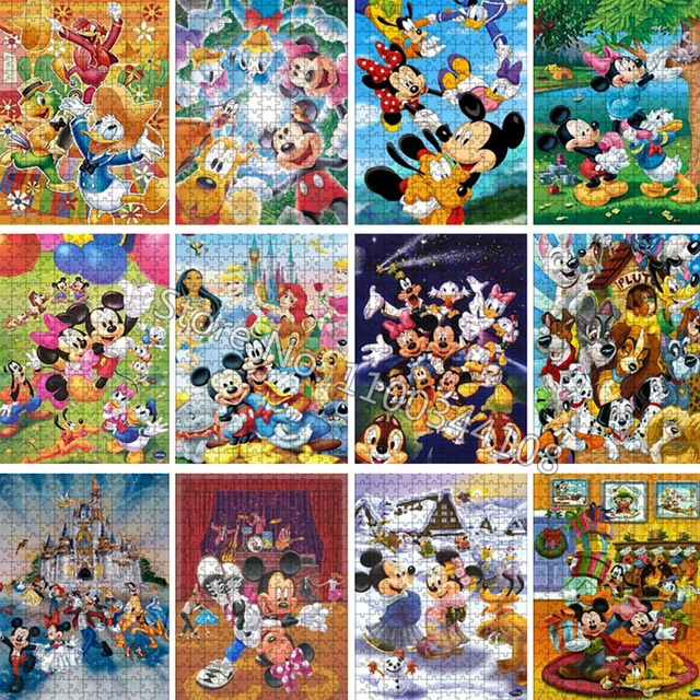 Disney Princess Mickey Mouse Jigsaw Puzzles Children Intellectual Education  Preschool Toys Cartoon Puzzle Decompress Handcraft - AliExpress