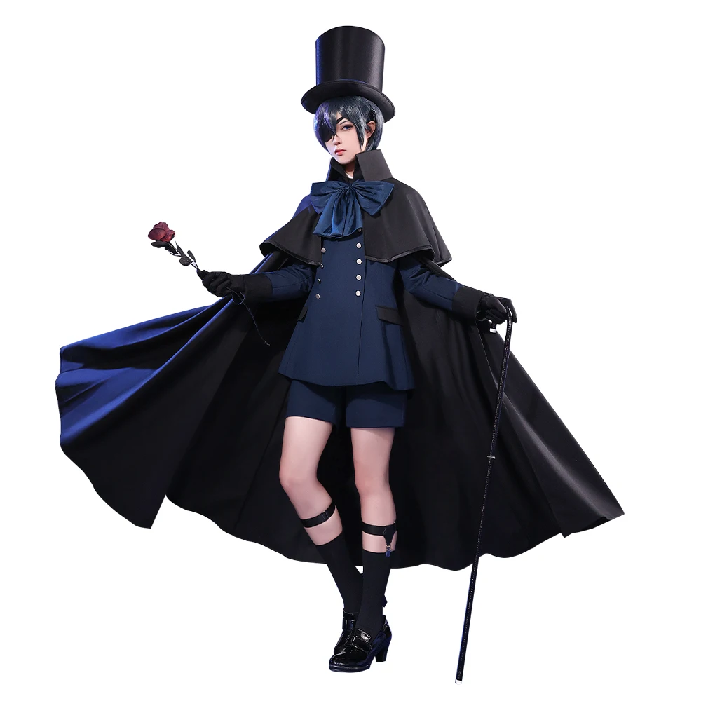 IN STOCK Ciel Phantomhive Cosplay Anime【S-3XL】DokiDoki-SR Ciel Cosplay Wig  Hat Plus Size Halloween - AliExpress, image size:1000x1000