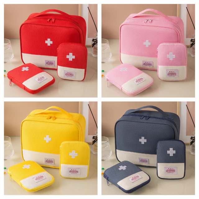 3 Pcs/set Portable Medical Storage Bag Camping Emergency First Aid Kit Organizer Home Outdoor Travel Bag 6