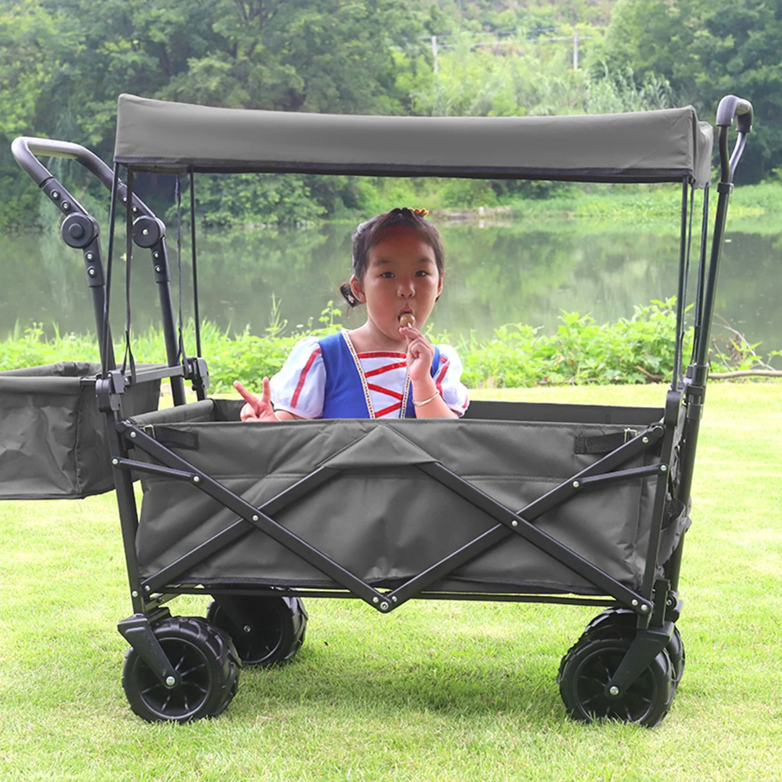 Awning Canopy 1pc For Wagon Attachment Sun Shade Cover For Folding Trolley Waterproof 600D Oxford Cloth Cart Handcart Car side awning Camping canopy Sun shade sail Sunshade net