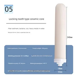 Premium 10-Inch Ceramic Water Filter for Purification and Chlorine Removal (5)