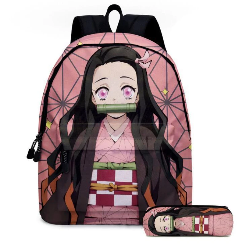 Belita Amy 3pcs/Set Naruto Backpack Cartoon Anime Figures Student School Bag High-Capacity Travel Bag Messenger Bag Pencil Case Kids Gift Other