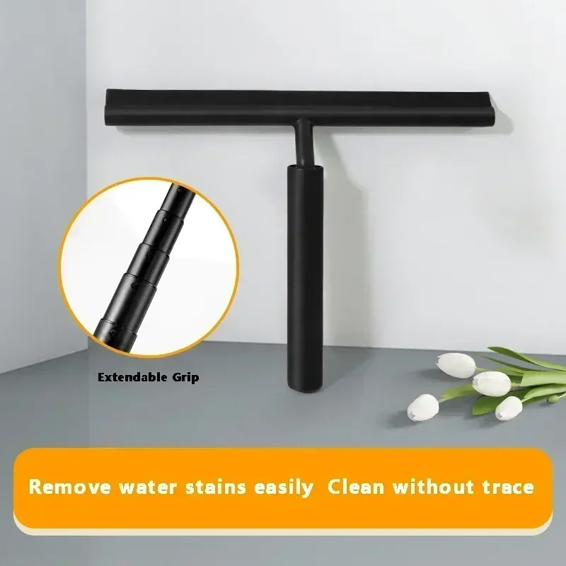 

Long Squeegee Holder Scraper Stretchable Shower Mirror Cleaner Door With Bathroom for Glass Cleaning Wiper