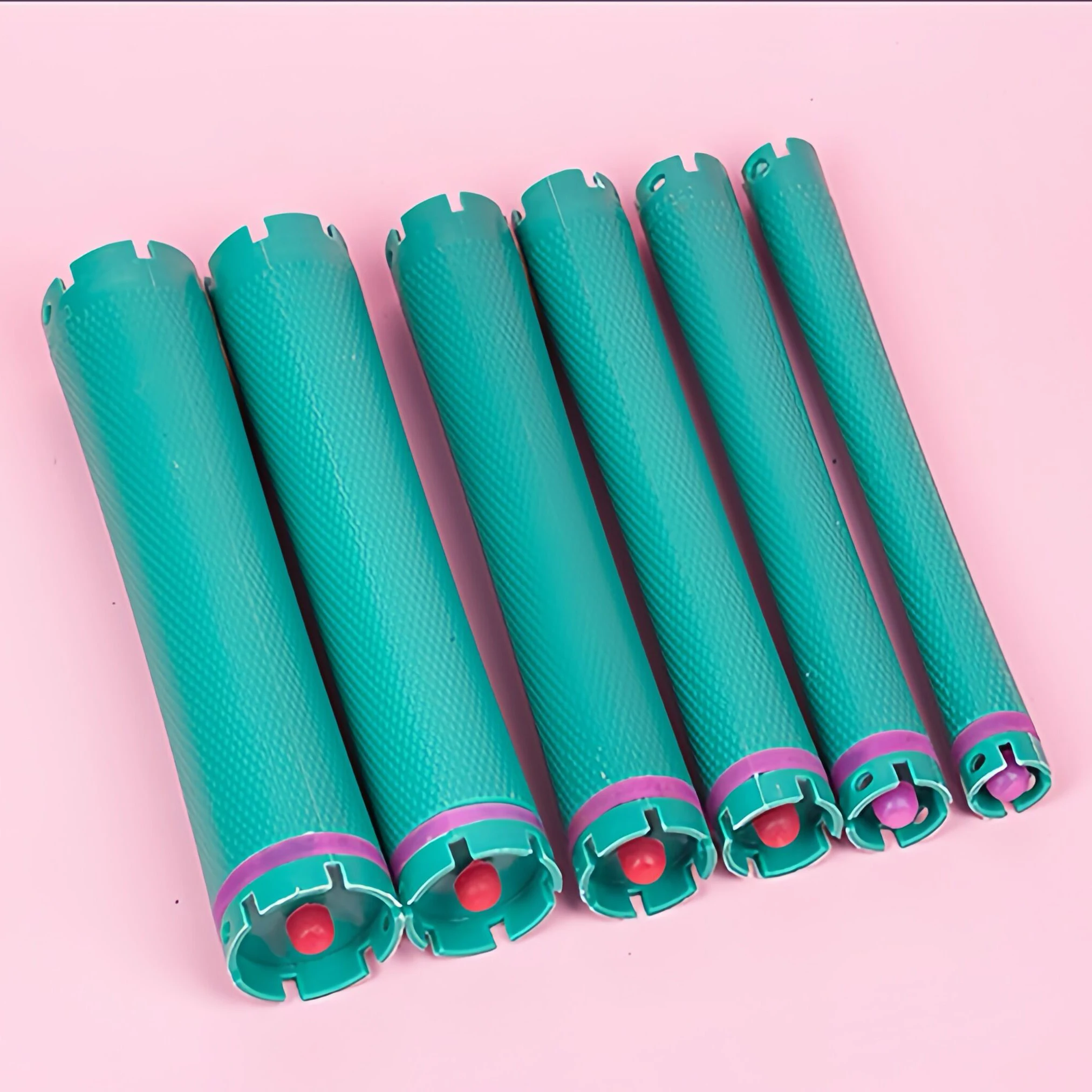 10pcs/set 24V Extra Long Digital Perm Rods Hair Rollers Electric Heated Curlers Bars with Rubberbands Styling Tool 140mm 1884