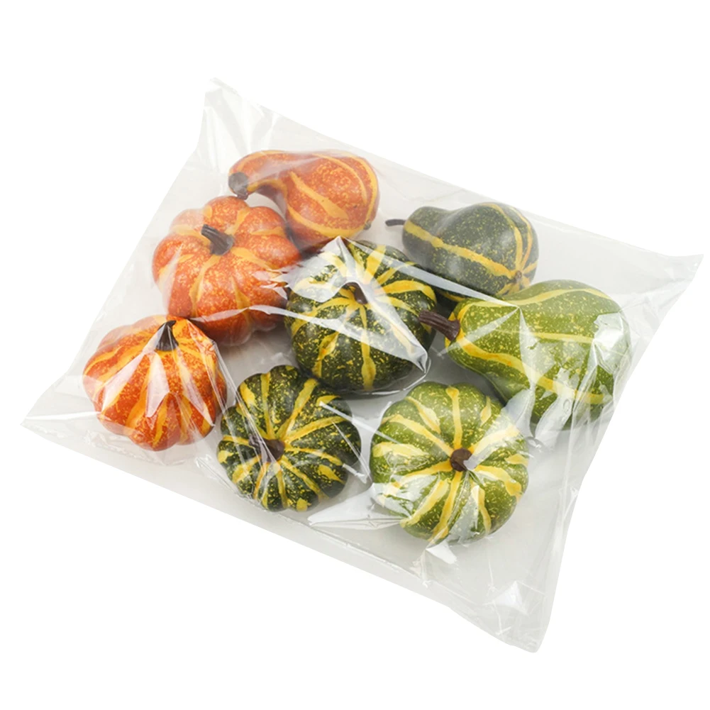 

8pcs Halloween Pumpkin Ornament Simulation Props Halloween Decorations Soft Stuffed Pumpkin Artificial Foam Ornaments