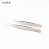 NAVINA 1pcs New Stainless Steel Industrial Anti-static Tweezers watchmaker Repair Tools  Eyebrow Tweezer Eyelash tweezer 2