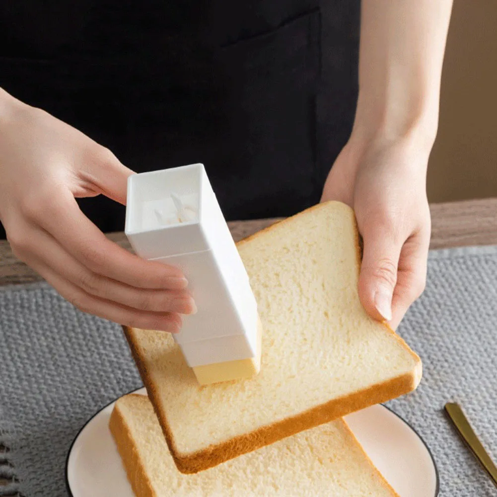Toast spread stick butter spreader holder Rotary Butter Spreader Upright Cheese Dispenser Holders Squeezer Sticks Plastic Storage Box Container for Kitchen Baking Tools