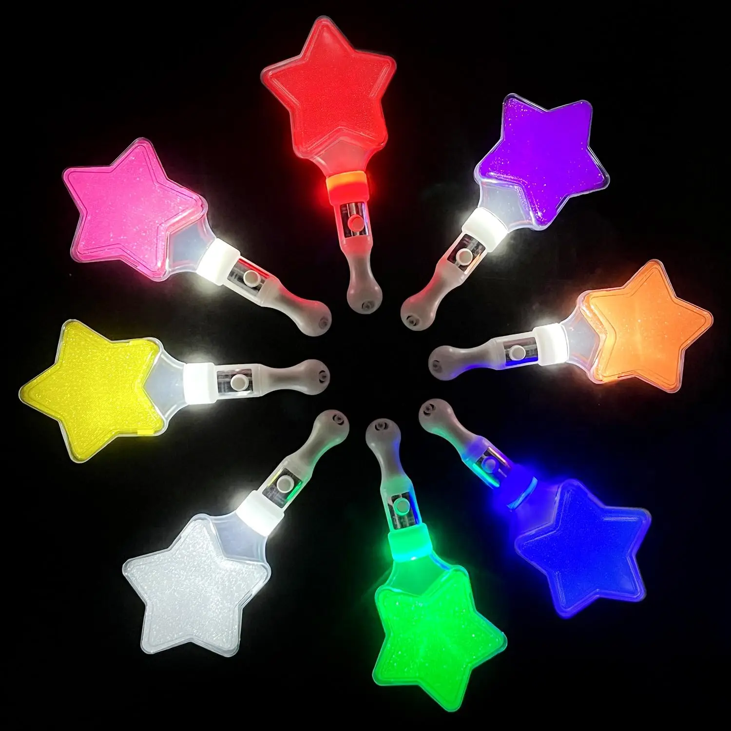 Illuminated Star and Heart Glow Wands for Events and Crowd Engagement