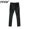 PFNW High Quality Men's Trousers Darkwear Classic Versatile Wax Coating Craft Slimming Basic Jeans Black Runway Pants 28W5606 1