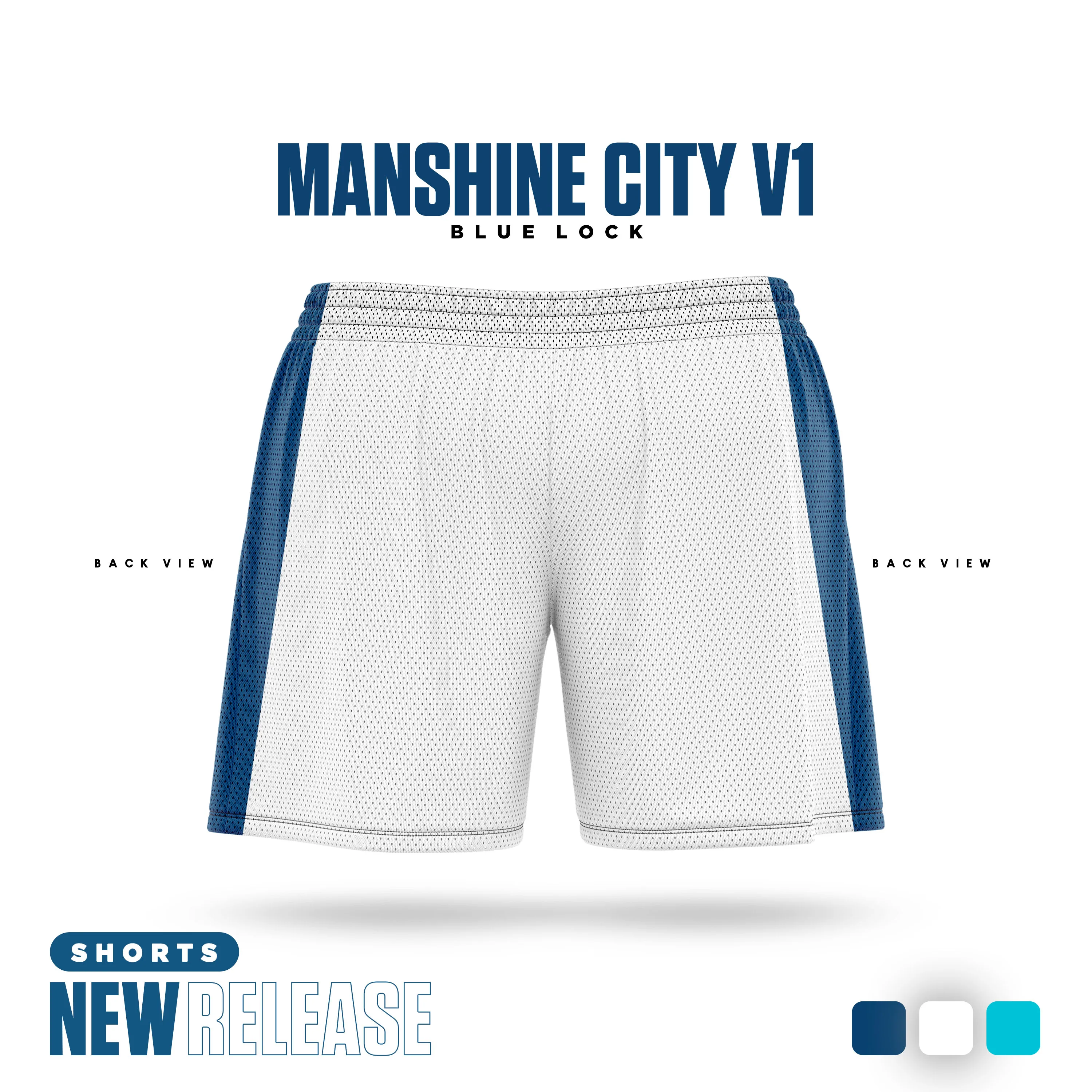 Blue Lock Manshine City White Cartoon Anime Jersey Men Shorts Summer 2024 New Fashion Women Short Pants Sport Children Bottom 3