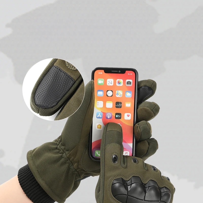 Tactical Men's Gloves Winter Motorcycle Outdoor Camping Cycling Gloves Climbing Windproof Touch Screen Male Warm Thick Gloves 2