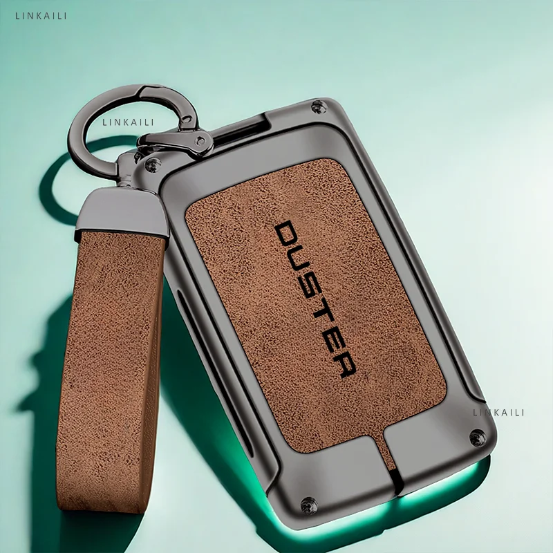 Key Case Auto TPU Zinc Alloy For Renault Duster Logo Car Key Chain Car Metal Shell Interior Decoration Accessories