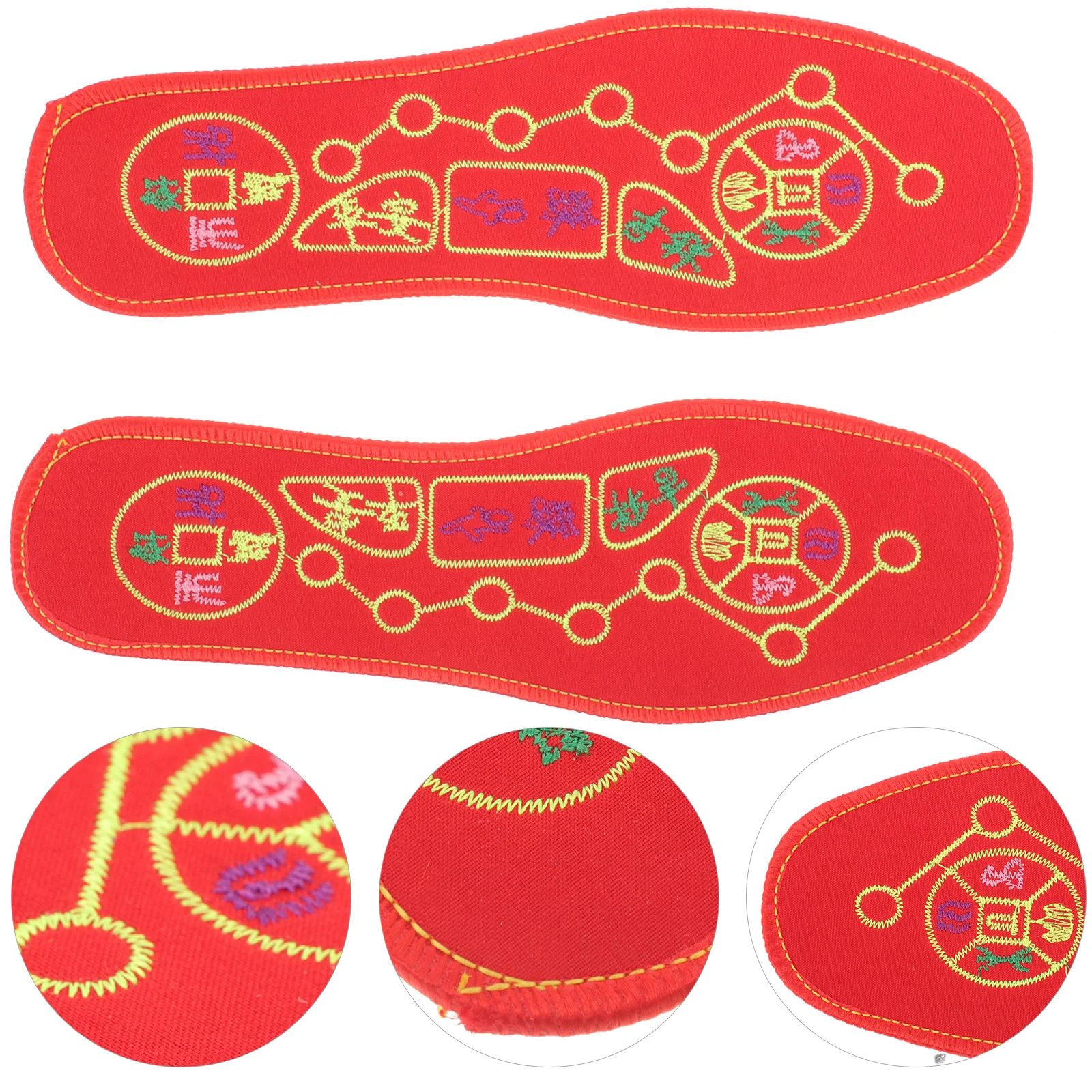 Sports Insoles 2 Pairs of Foot Pedal Seven-star Good Luck for The Year Your Inserts Replacement 10 pairs disposable thin sweat absorbent wood pulp sports shoe insoles non slip shoe pads breathable