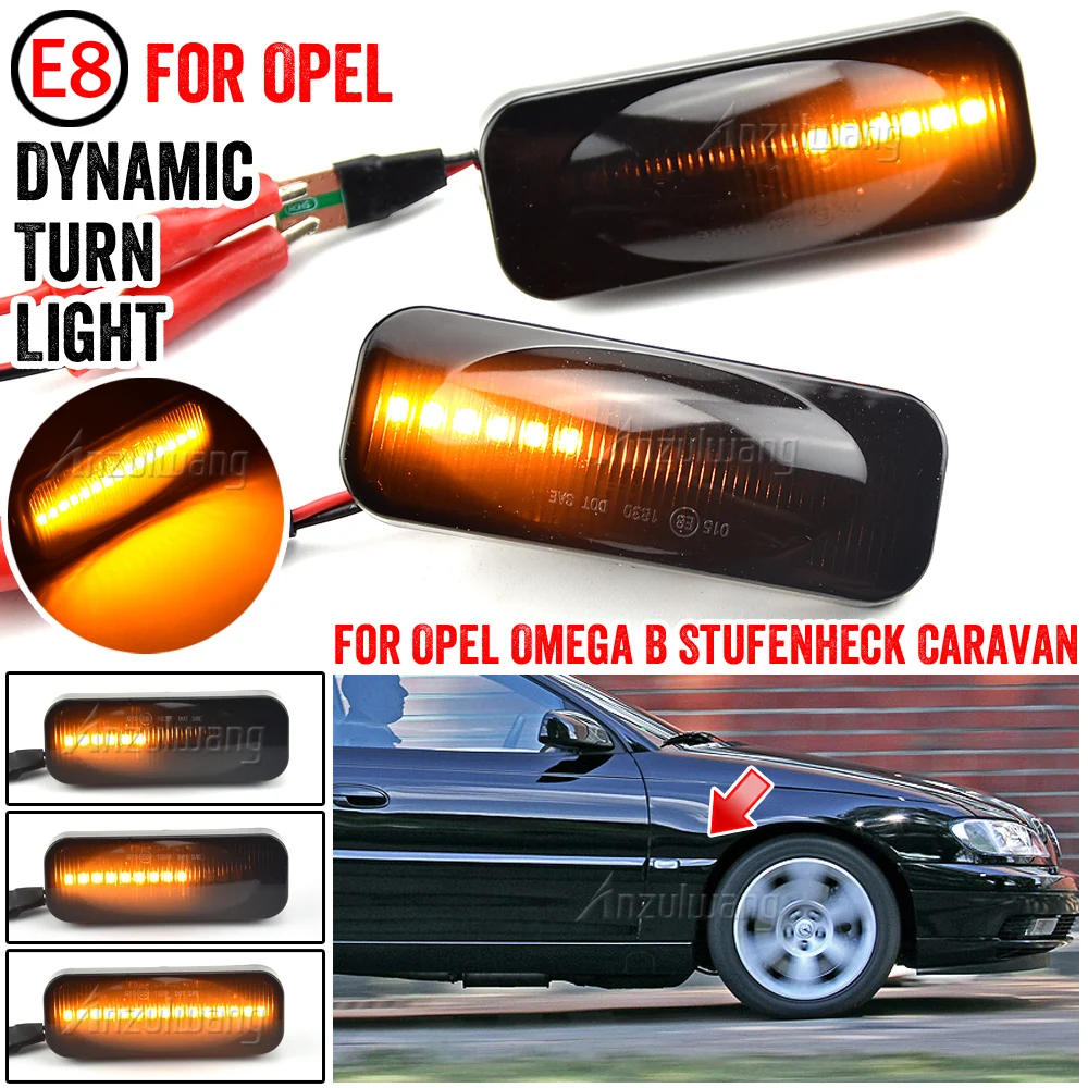 Una Coppia Led Dynamic Side Marker Light Indicatore Di Direzione Sequenziale Lampeggiante Per Opel Omega B Stufenheck Caravan 1994-2003
